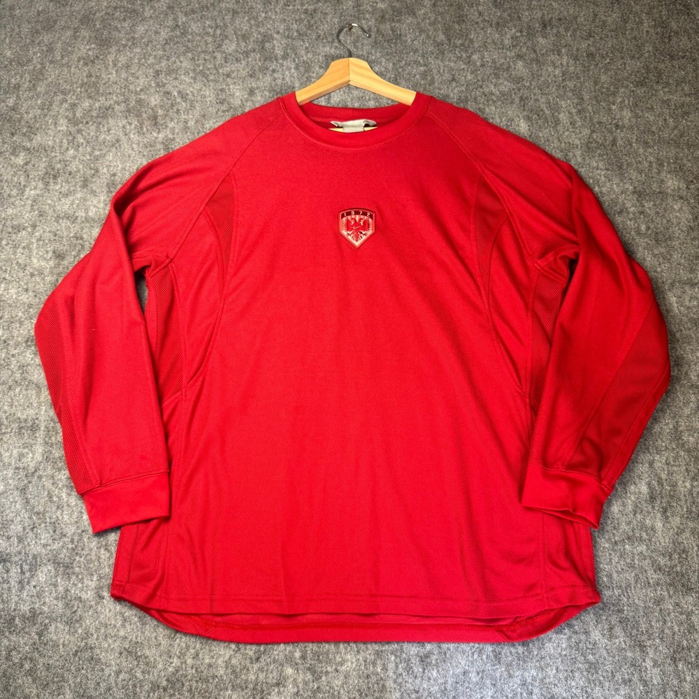 Nike 1972 Crest Long Sleeve Jersey Red Athletic Pullover Size L